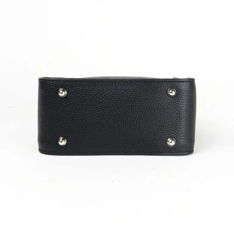 Bolso de mano de piel para mujer Pandorín negro