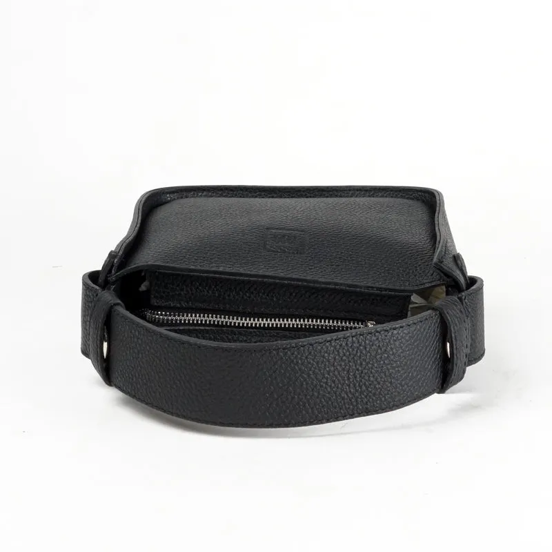 Bolso de mano de piel para mujer Pandorín negro