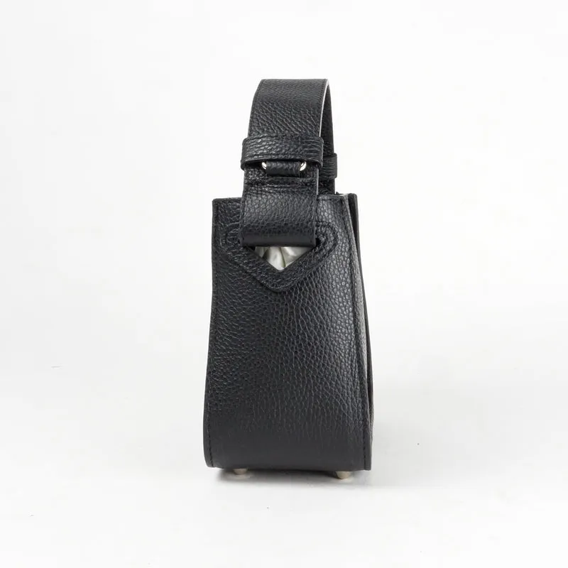 Bolso de mano de piel para mujer Pandorín negro
