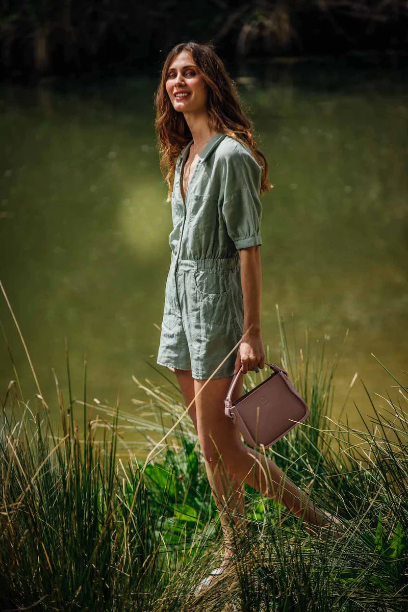 Bolso de mano de piel para mujer Pandorín rosa