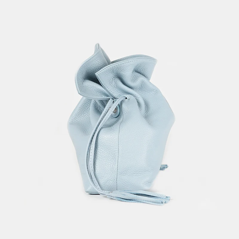 Bolso de bandolera de piel para mujer Acacias Azul Celeste