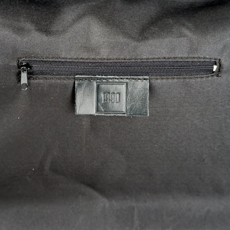 Bolso de viaje de piel con bandolera ajustable para hombre negro Rayan