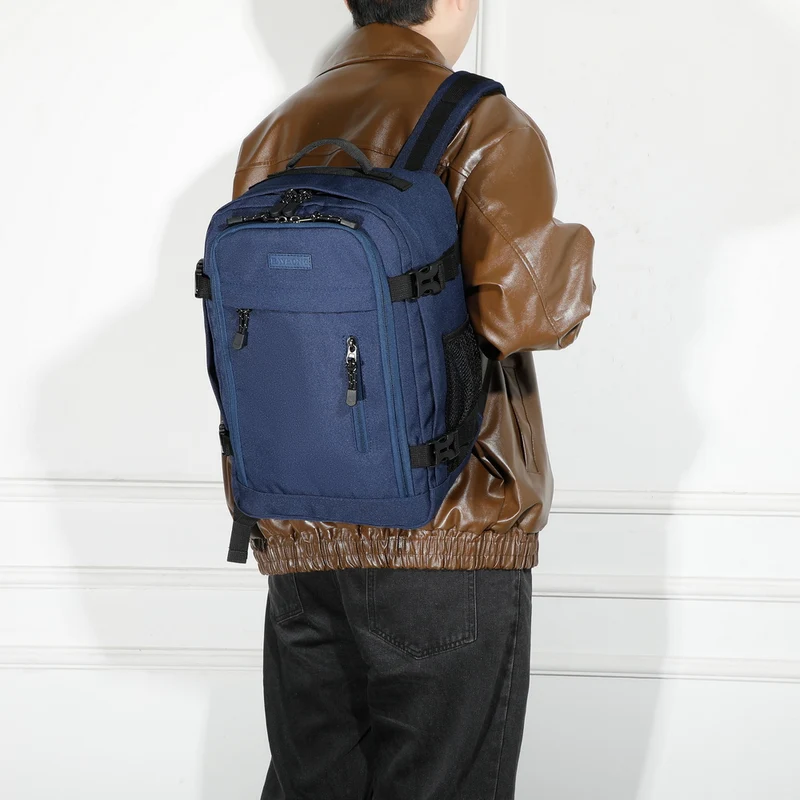 Raykong Mochila De Cabina Ryanair 40x20x25cm (20L) | Mochila De Viaje Impermeable Para Avión | Equipaje De Mano Resistente | Mochila Para Senderismo | Escolar | Trabajo - Azul Marino