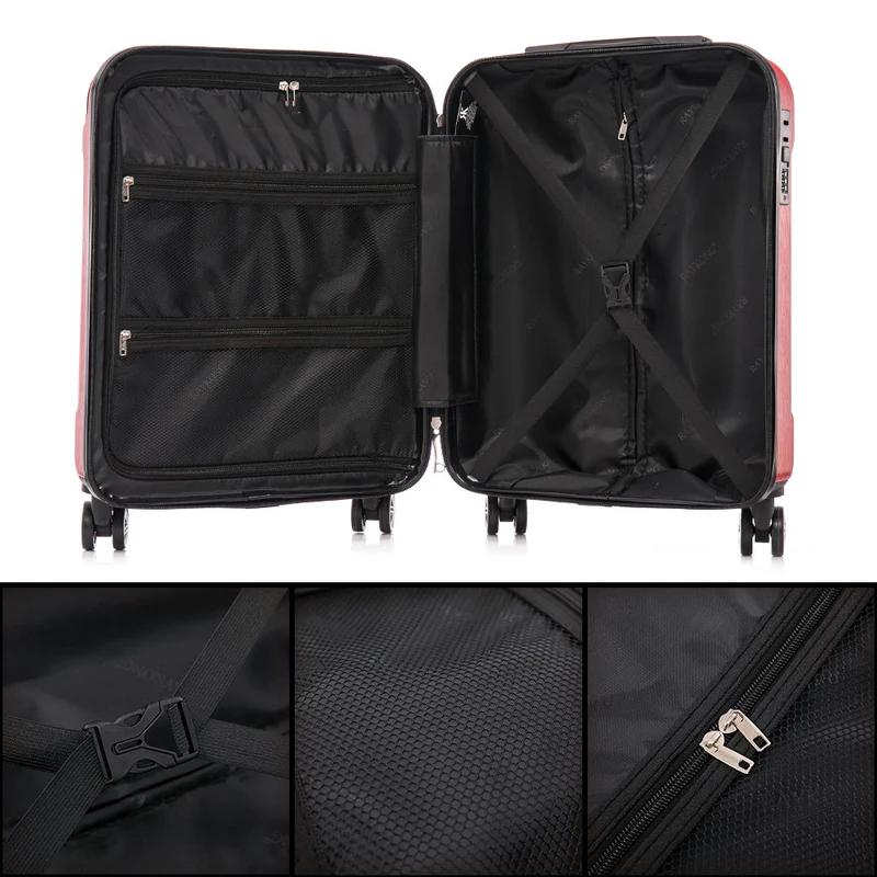 Maleta Cabina 55x40x20cm Policarbonato (44L) - 20 Pulgadas - Rojo