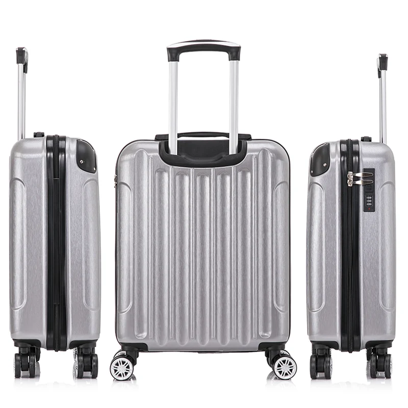 Maleta Cabina 55x40x20cm Policarbonato (44L) - 20 Pulgadas - Plateado
