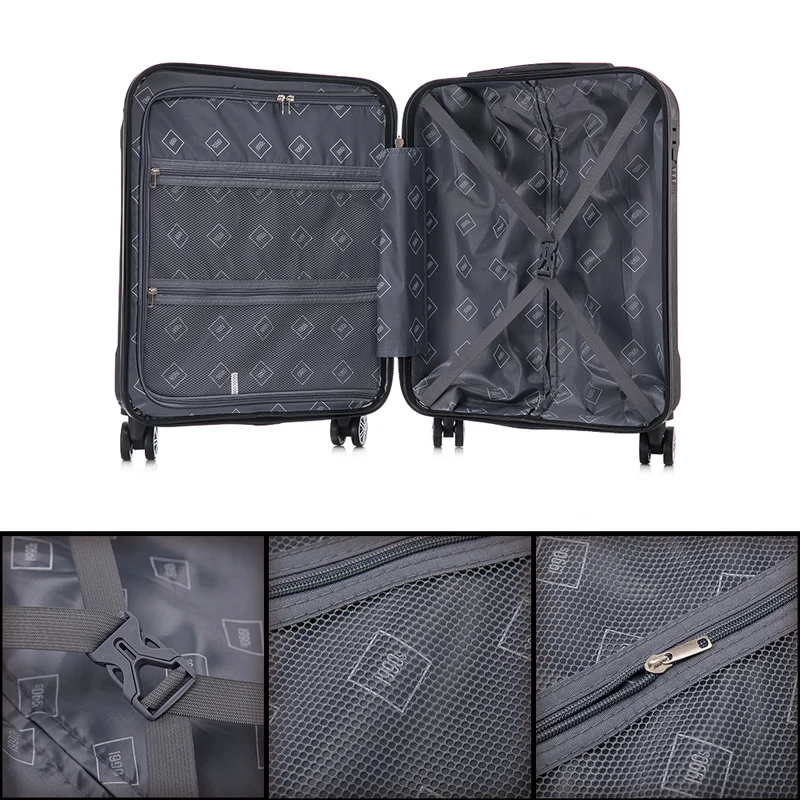 Maleta Cabina 55x40x20cm Policarbonato (44L) - 20 Pulgadas - Negro