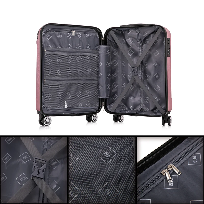 Maleta Cabina 55x40x20cm Policarbonato (44L) - 20 Pulgadas - RosaDorada