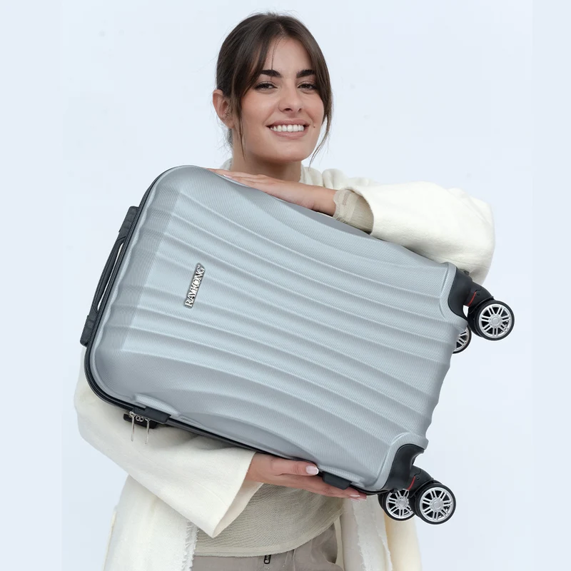 Raykong Maleta Cabina ABS 55x38x23cm 44L - 20 Pulgadas Plateada - Waves
