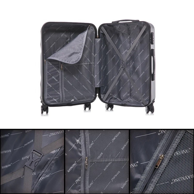 Raykong Maleta Cabina ABS 55x38x23cm 44L - 20 Pulgadas Plateada - Waves