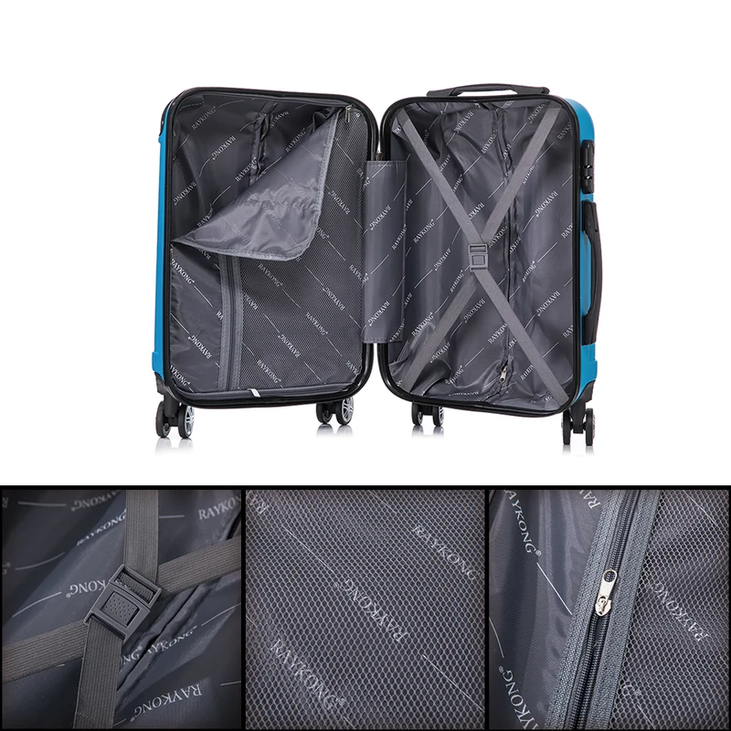 Maleta Cabina ABS 55x40x20cm 44L - 20 Pulgadas Turquesa - Marina