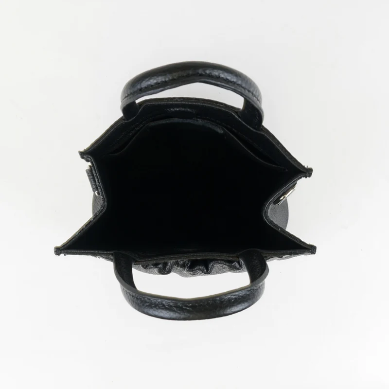 Bolso bandolera de piel pequeño mujer negro Carmen
