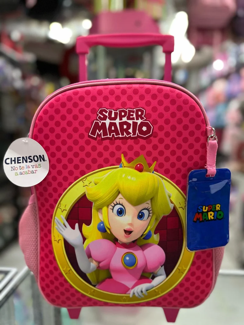 Mochila carro kinder peach aro dorado Chenson