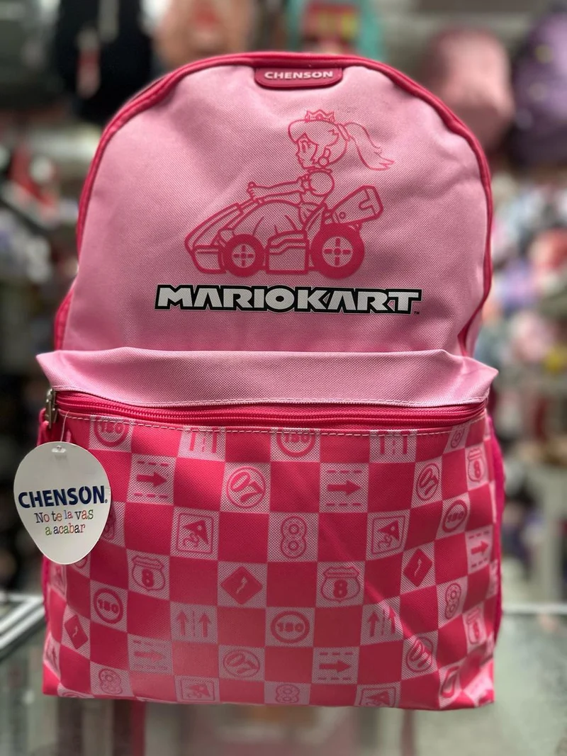Mochila primaria peach mario kart Chenson