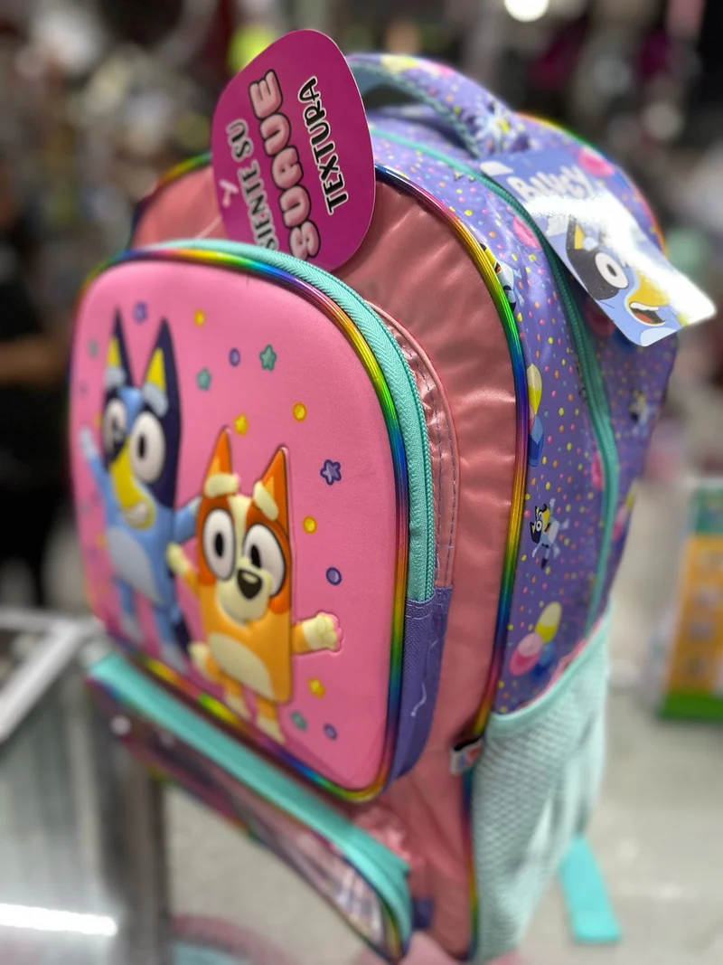 Mochila primaria Bluey y bingo fotorama