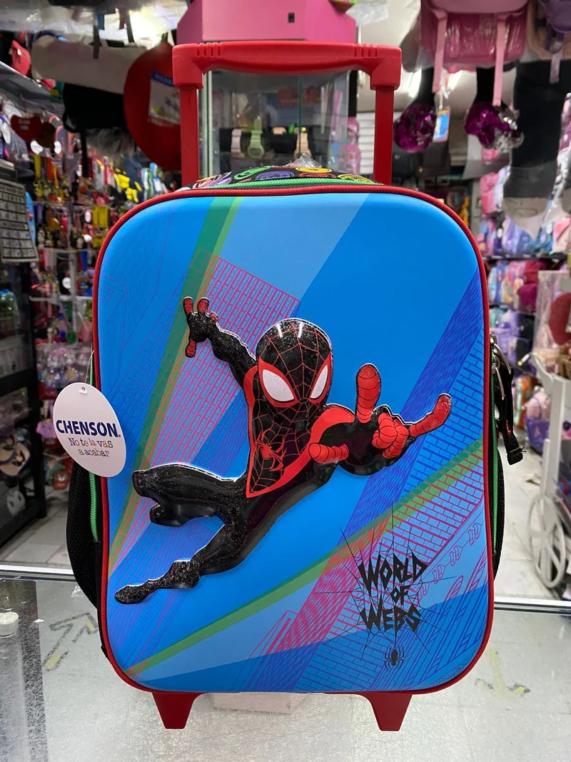 Mochila carro kinder Miles Morales círculos Chenson
