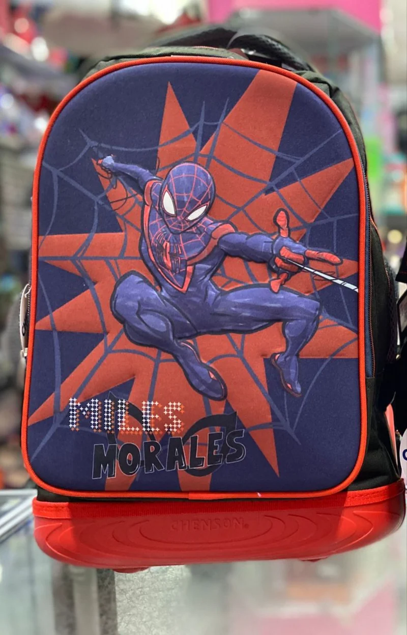 Mochila carro premium primaria Miles Morales estrella chenson