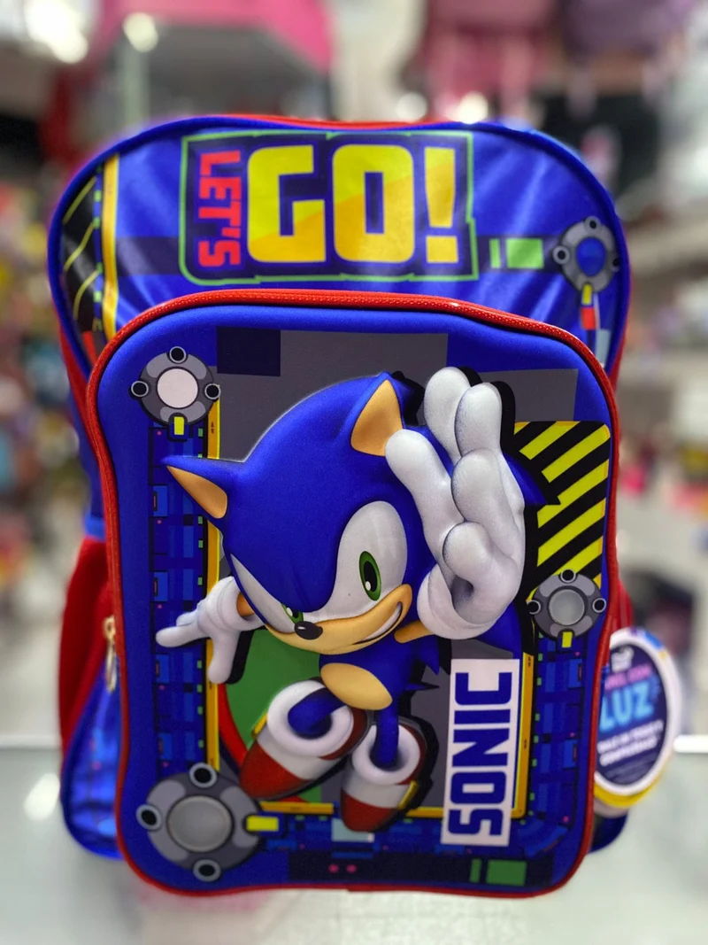 Mochila primaria Sonic lets go Ruz