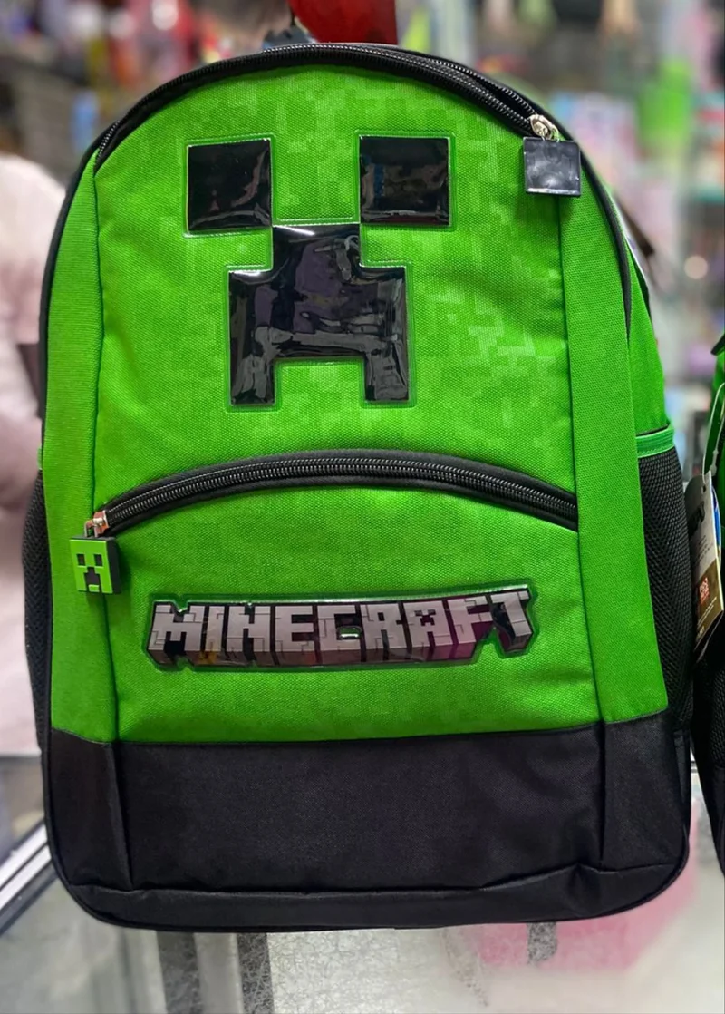 Mochila primaria cara de Creeper Ruz