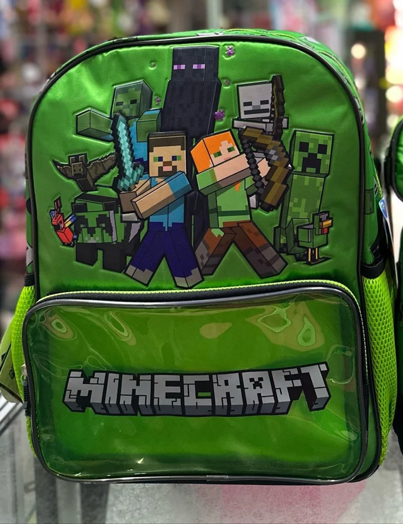 Mochila primaria Minecraft transparente Ruz