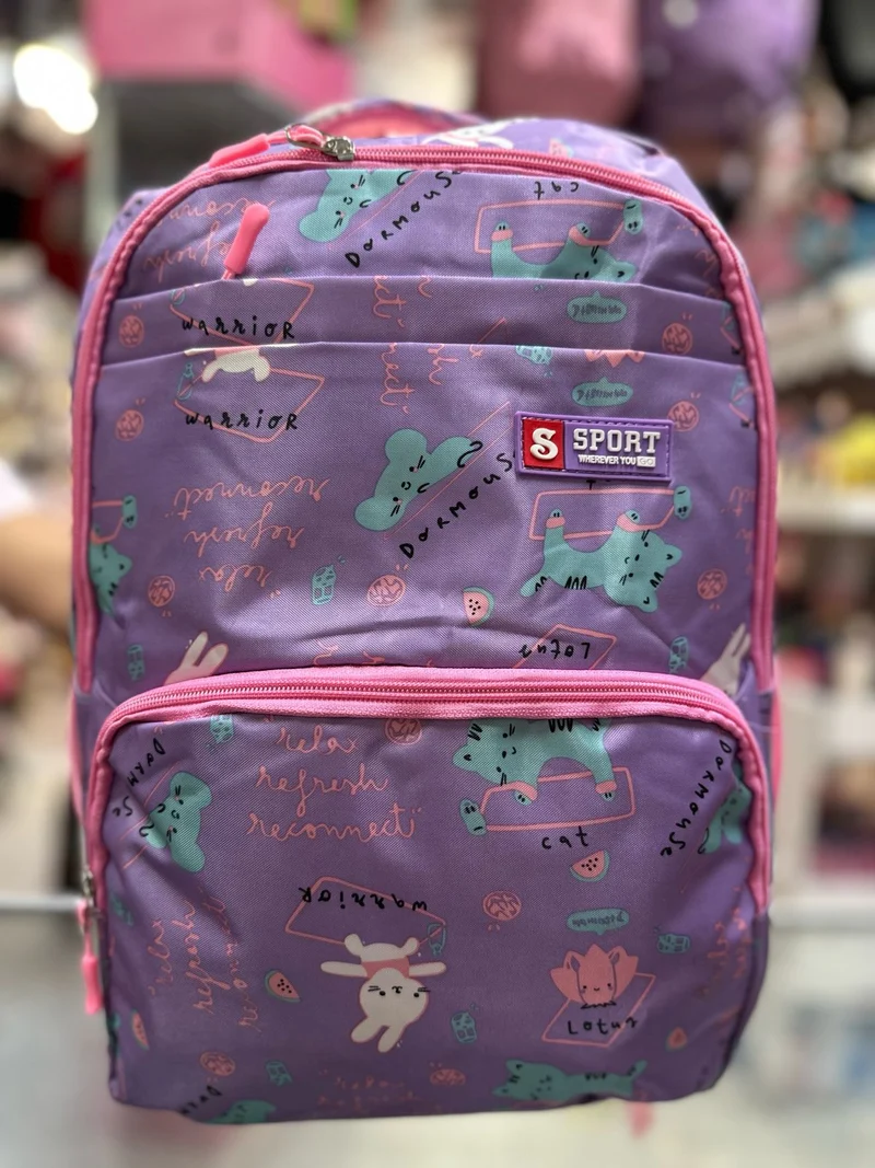 Mochila juvenil conejos y gatos