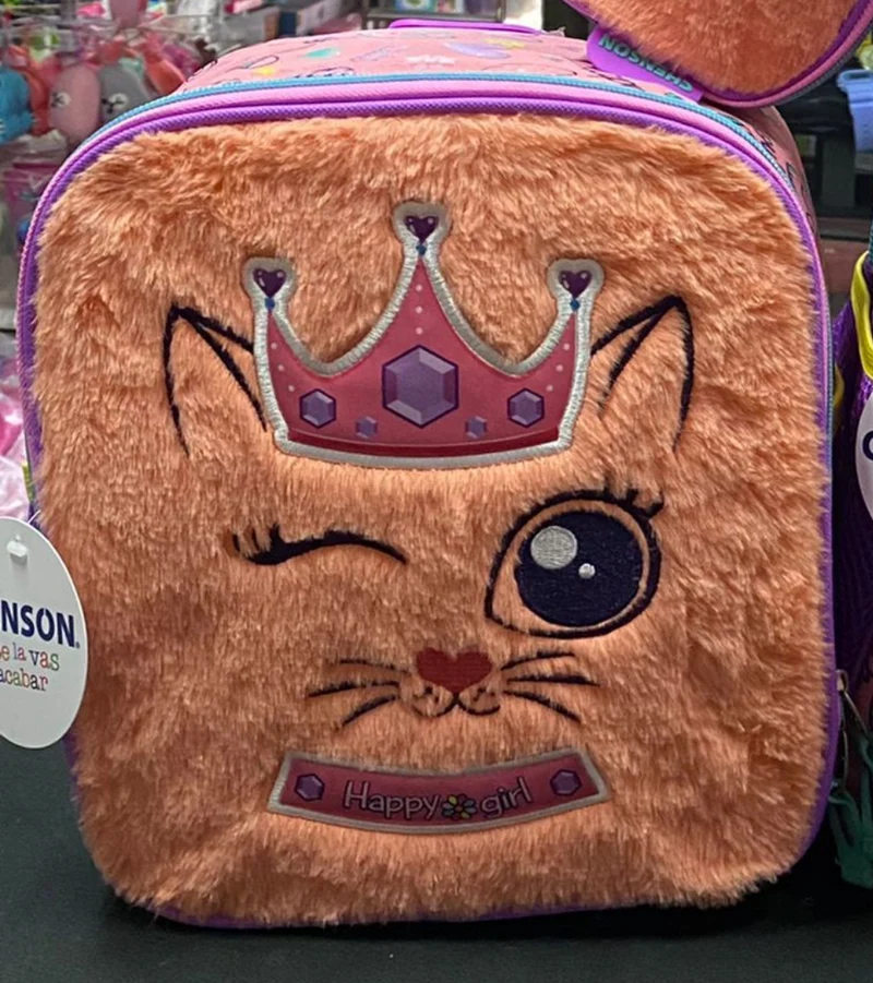 Lonchera gato peluche corona Chenson
