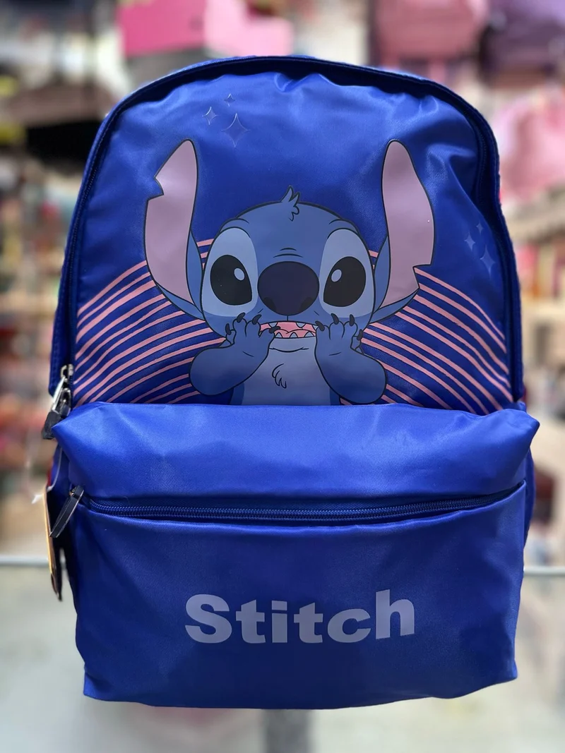 Mochila juvenil Stitch arcoiris rosa Ruz