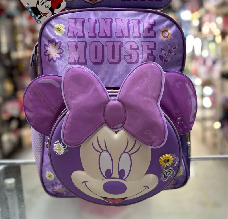 Mochila primaria Minnie flores Ruz