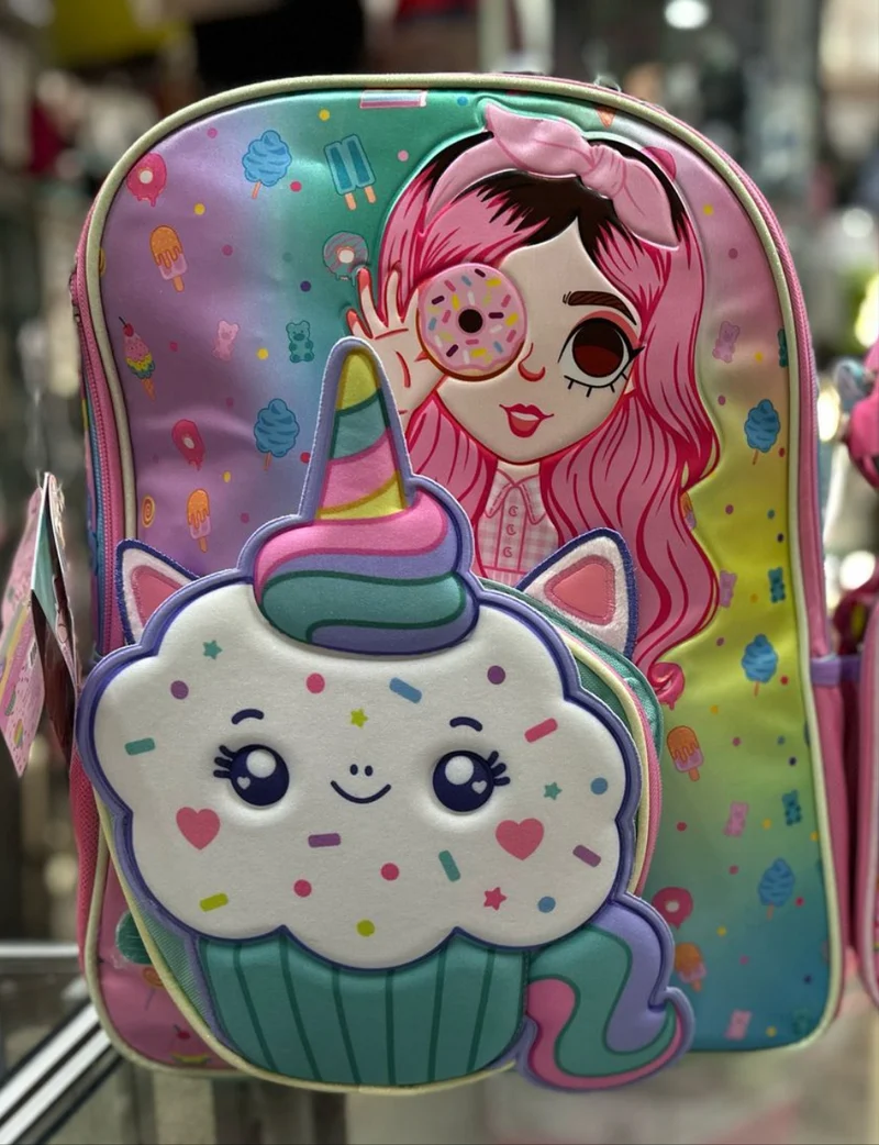 Mochila primaria mis pastelitos cupcake