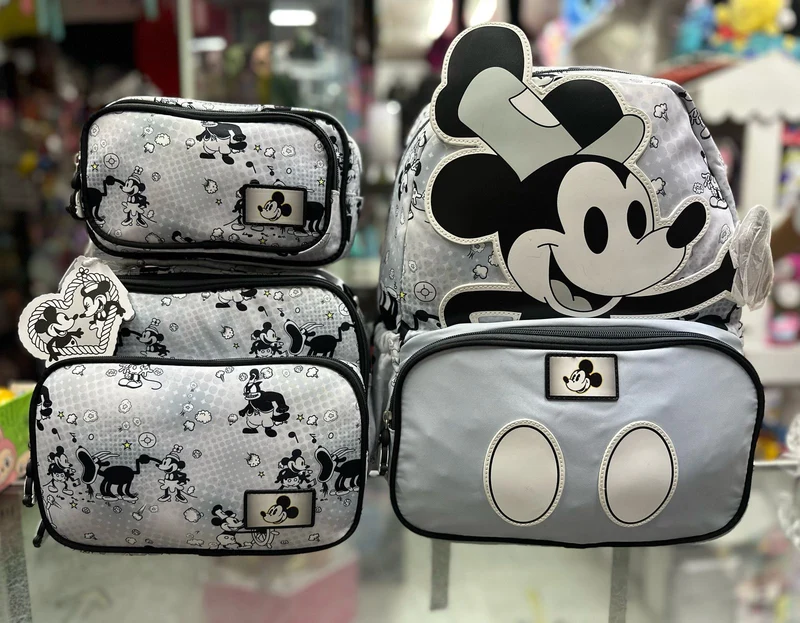 Combo primaria Mickey retro gris lluvia