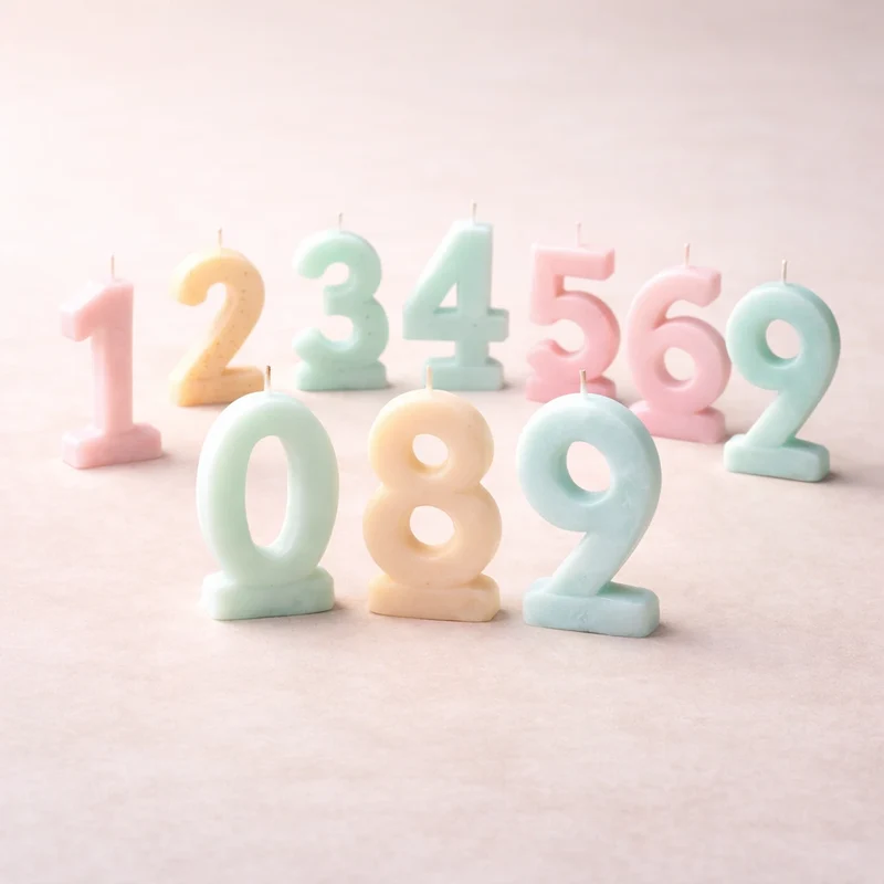 Velas de cumpleaños - números (molde de silicona)