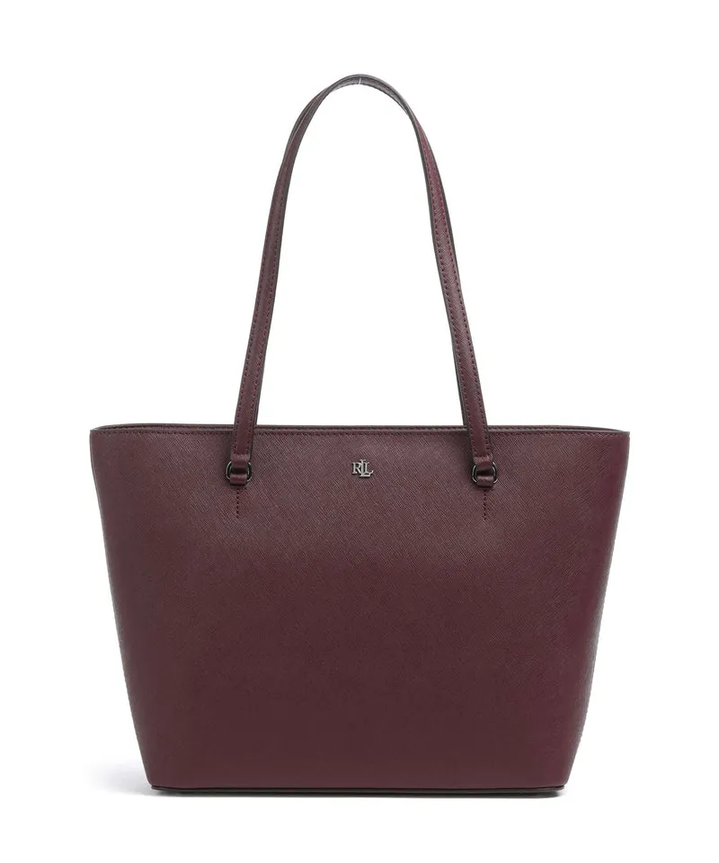 Lauren Ralph Lauren Karly Medium Bolsa shopping dark garnet