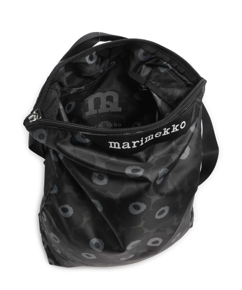 Marimekko Neat Unikko M Bolso de hobo black/dark grey