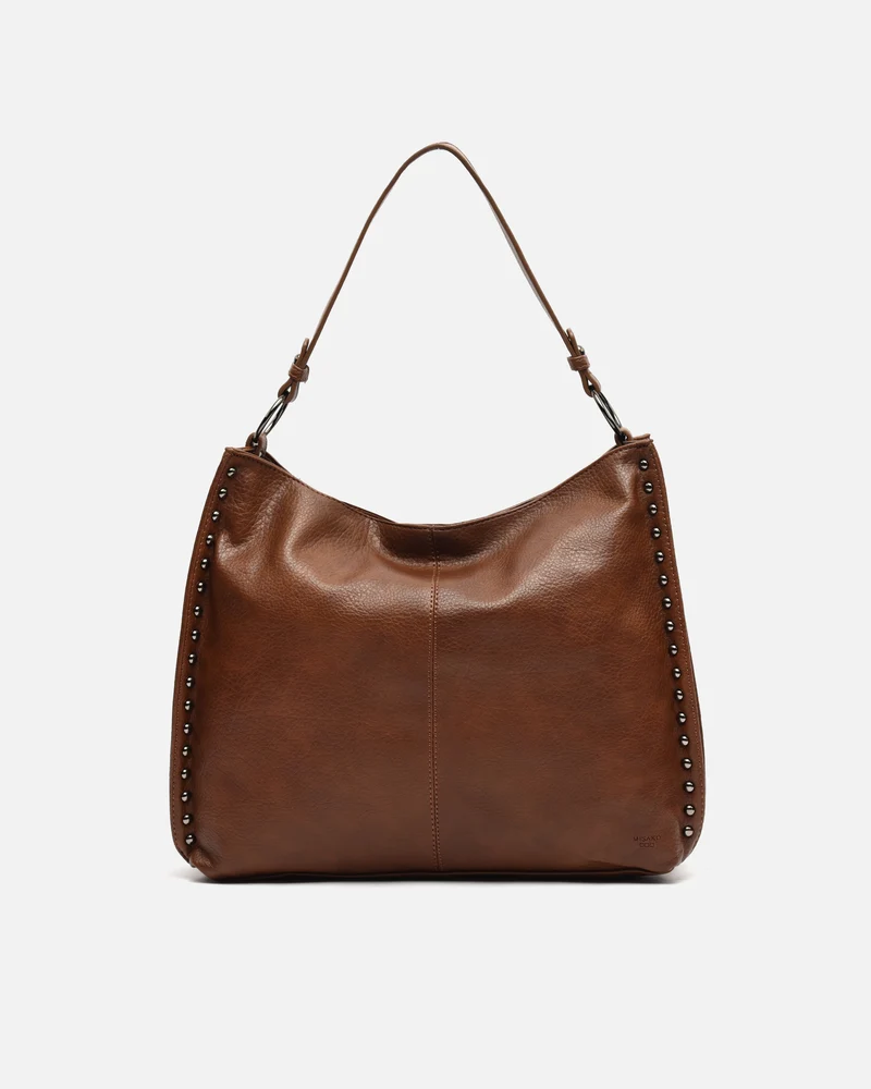 Prido bolso hobo grande con detalles metálicos