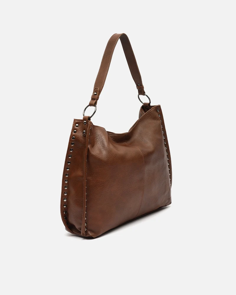Prido bolso hobo grande con detalles metálicos