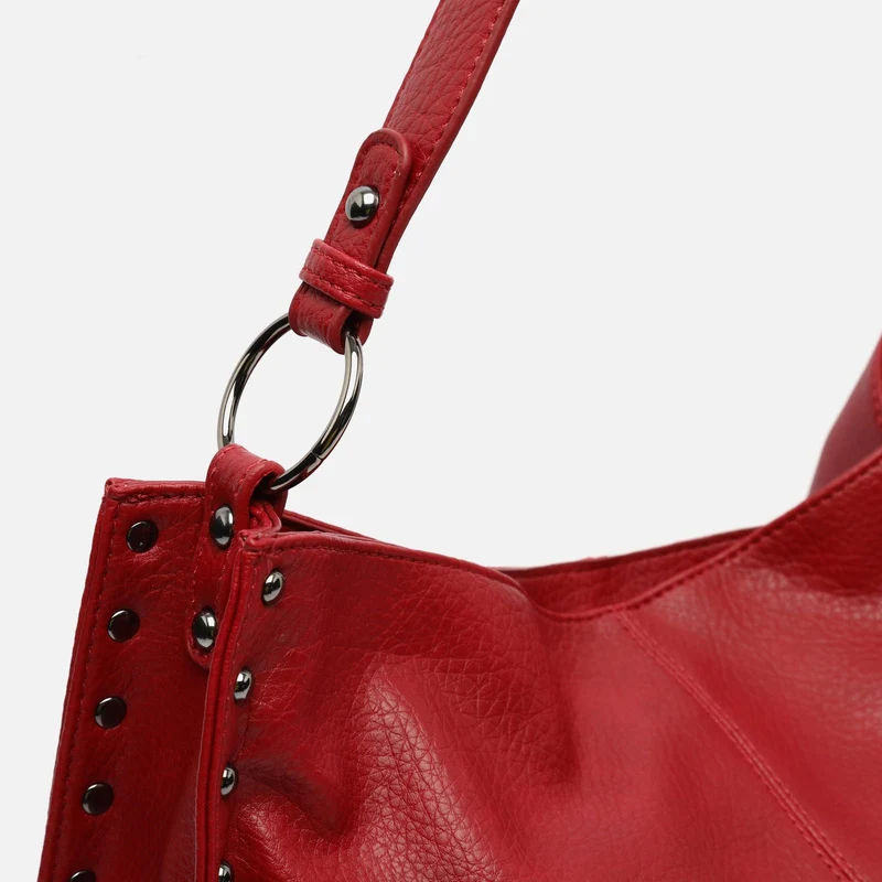 Prido bolso hobo grande con detalles metálicos