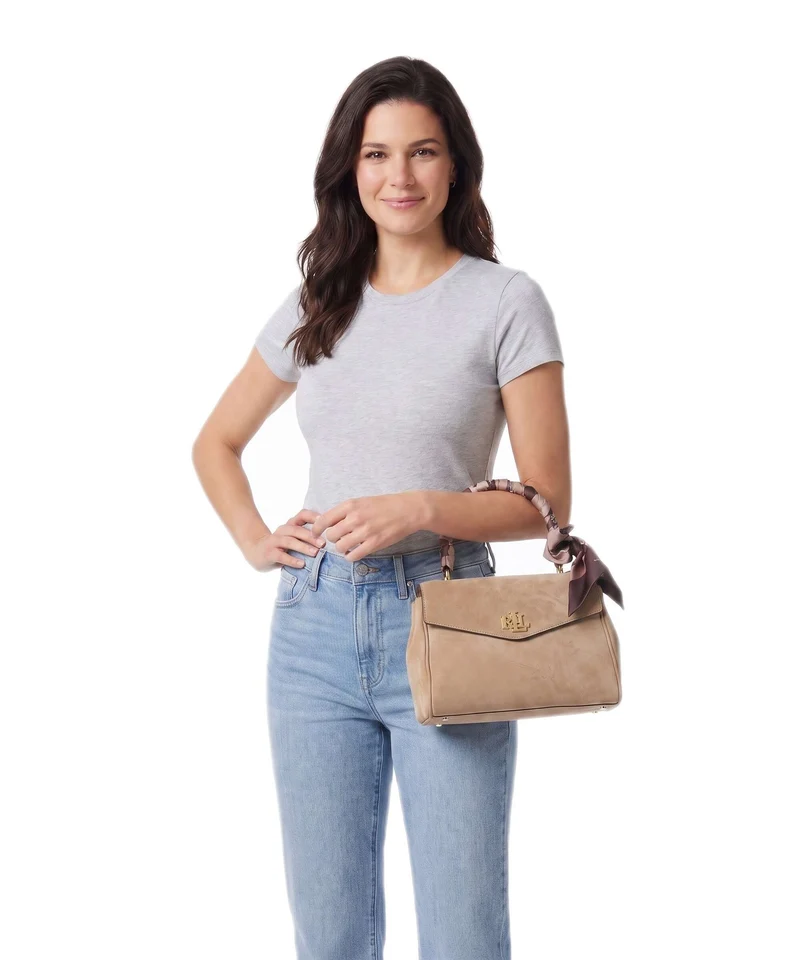 Lauren Ralph Lauren Farrah Small Bolso de mano camel/urban bltng/camel multi