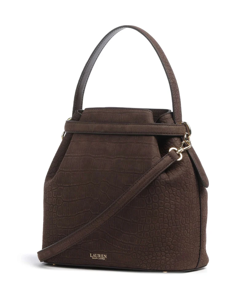 Lauren Ralph Lauren Blaike Medium Bucket bolso de mano chestnut brown