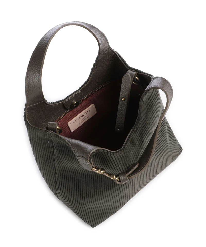 Coccinelle C-Easy Corduroy Bolso de mano fango
