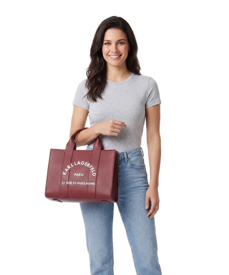 Karl Lagerfeld K/Rue St Guillaume Medium Bolso de mano dark cherry