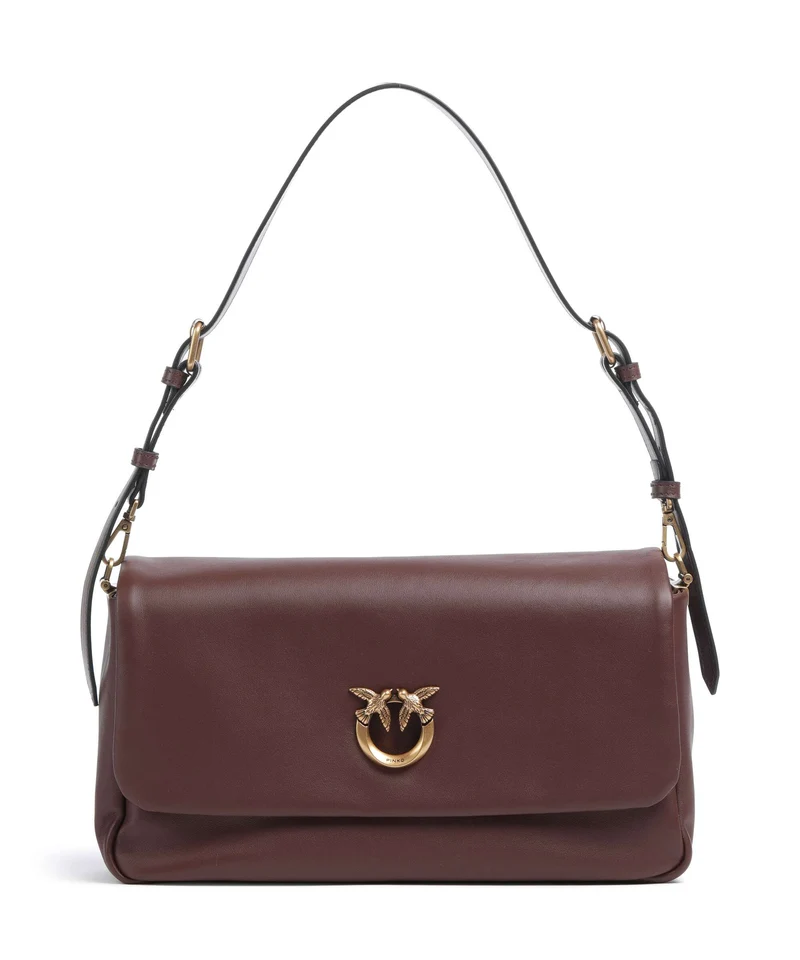 Pinko Click Soft Horizontal Bolso de hombro castano intenso/antique gold
