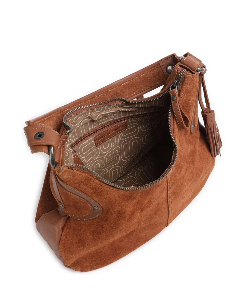 Spikes & Sparrow Suede Mix Anne-Lou Bolso de hobo mocca