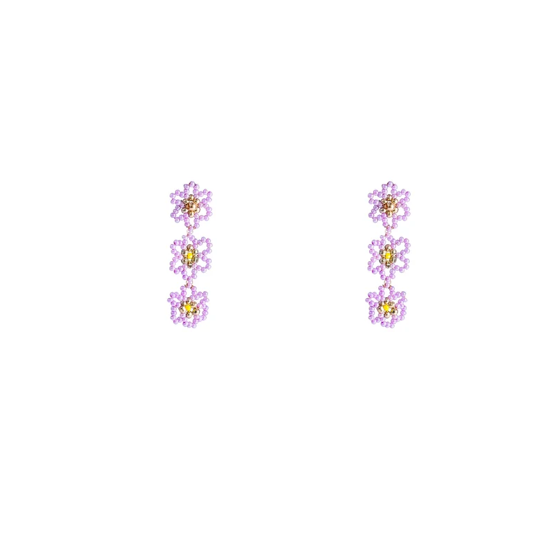 Day & Eve by Go Dutch Label 3 Flowers Earrings