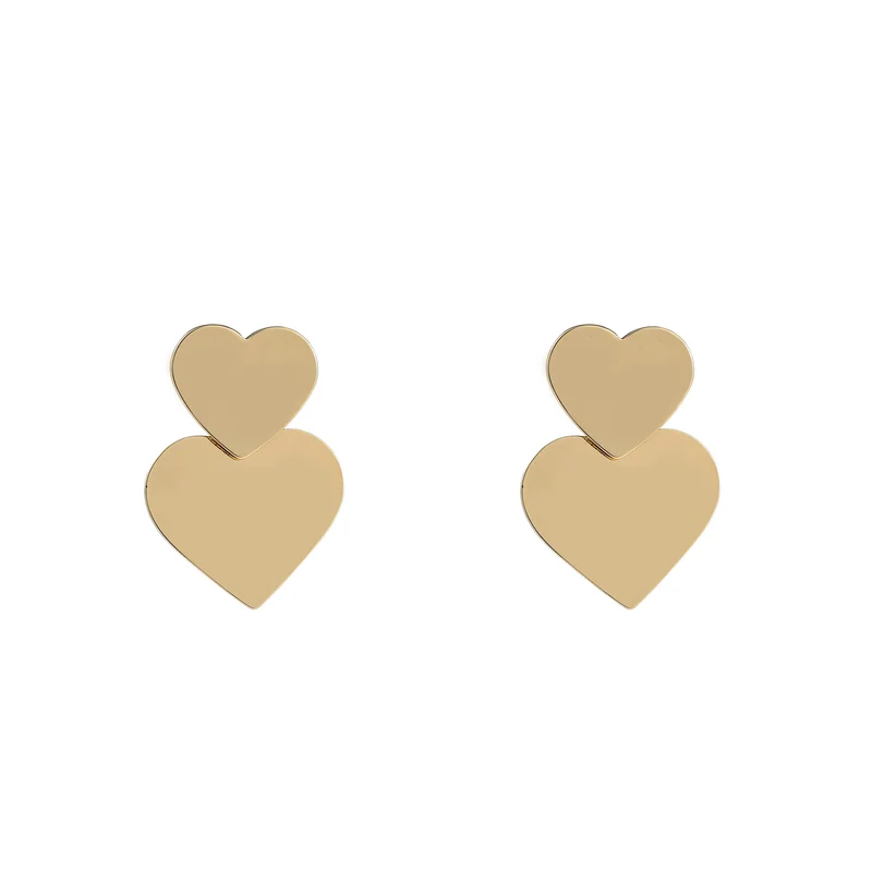 Day & Eve by Go Dutch Label 2 Hearts Earrings