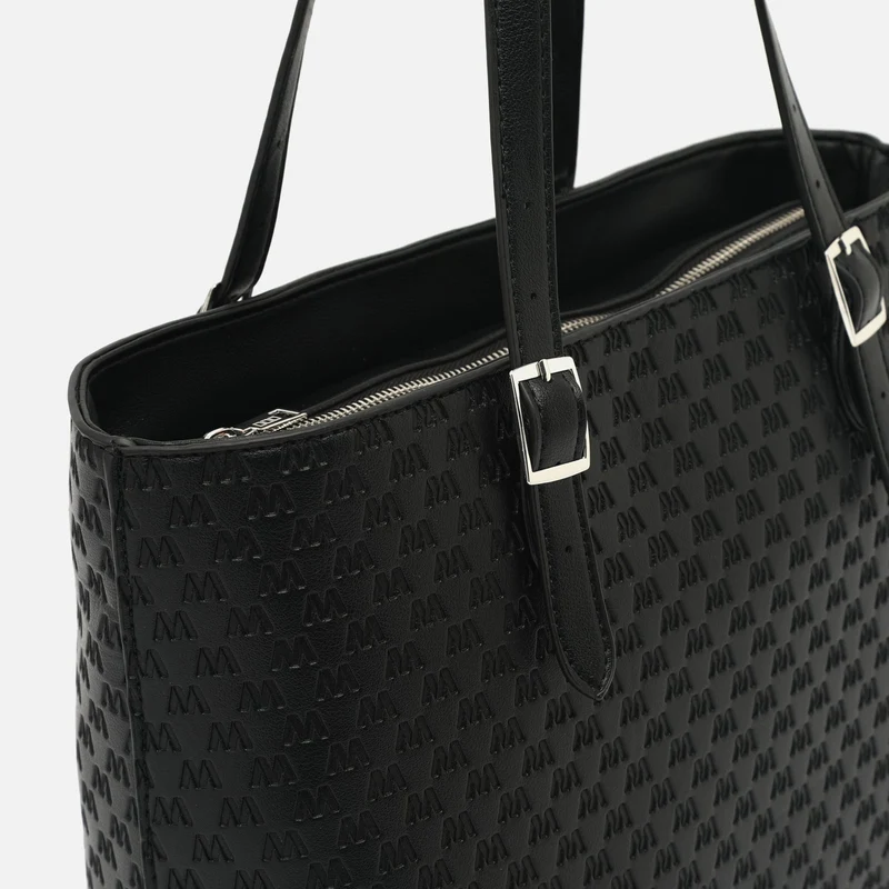 Misri bolso shopper grande con bolsillo para portátil (13") y estampado monogram ED.