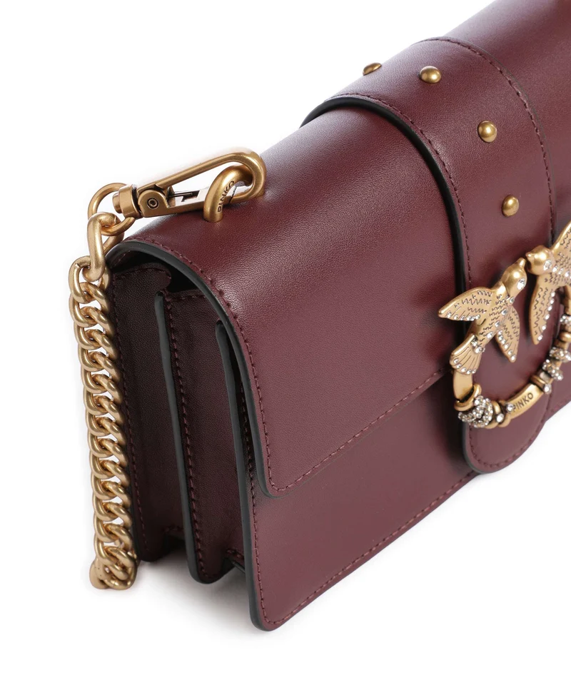 Pinko Love One Mini New Buckle Bandolera ribes intenso/antique gold