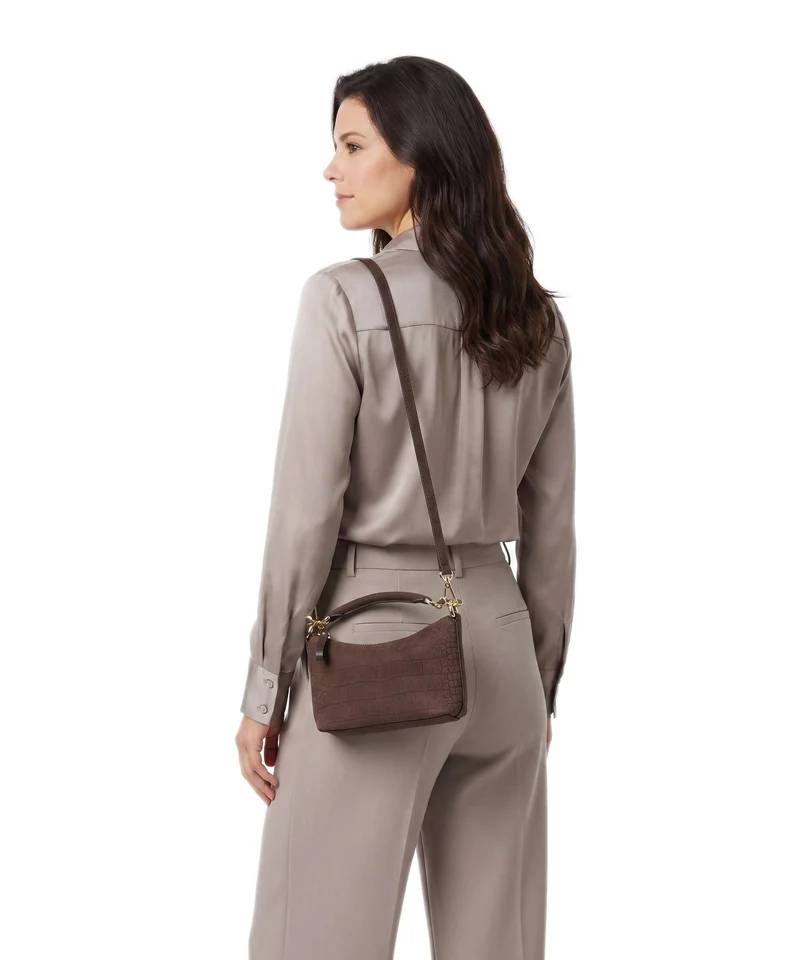 Lauren Ralph Lauren Blaike Mini Bandolera chestnut brown