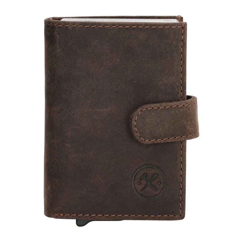 Hide & Stitches Leren Pasjeshouder Idaho Double Safety Wallet