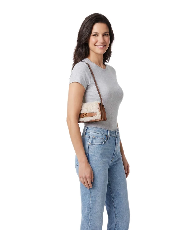 Karl Lagerfeld K/Autograph Mini Bolso de hombro natural tan