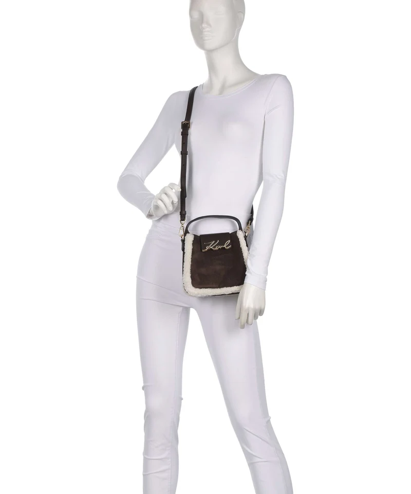 Karl Lagerfeld K/Signature Small Bandolera tobacco