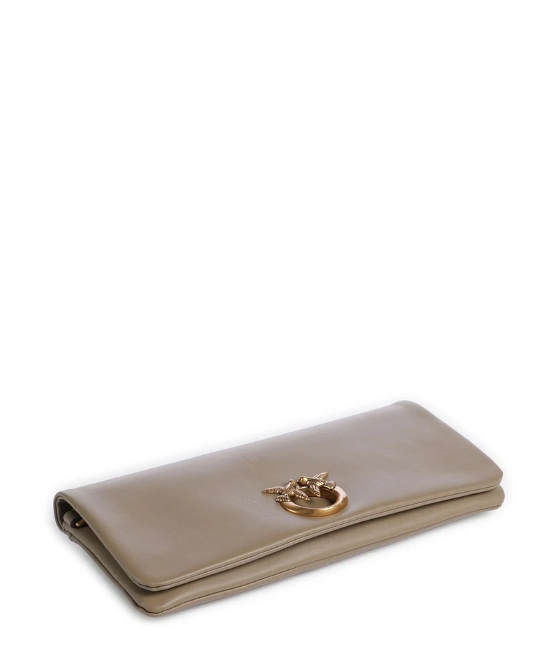 Pinko Click Soft Classic Bandolera grigio talpa/antique gold